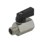 Ball Valve 1/4" MPT x 1/4" FPT Plated Brass - Image 2