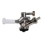 Keg Coupler, Sankey D, Low Profile (Male Hex Thread) Chrome ABECO
