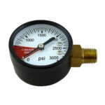 Pressure Gauge 0-3000 psi 1/4" MPT RHT