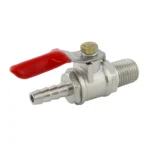 Shut-off Valve & Check-valve 1/4" MPT x 1/4" Barb Chrome