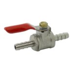 Shut-off Valve 1/4" Barb x 1/4" Barb Chrome