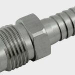 Nipple 3/8" MFL x 3/8" Barb SS