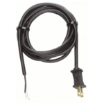 Service Cord 8' 18/2 Ungrounded, Black