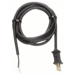 Service Cord 8' 18/2 Ungrounded, Black