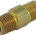 Hex Union Nipple 1/4" MPT (LHT) x 1/4" MPT (RHT) Brass