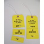Three Part Cylinder Tear Tags (Yellow)