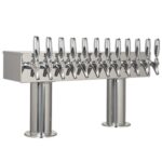 Double Tee Tower 12 Faucet SS Glycol-Cooled 3" on Center