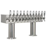 Double Tee Tower 12 Faucet SS Glycol-Cooled 3" on Center