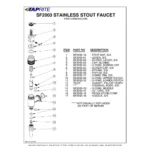 Faucet Lever, Stout, Chrome, Taprite - Image 2