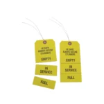 Three Part Cylinder Tear Tags (Yellow)