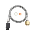 High Pressure Hose - Standard CO2 Tank to Threaded SodaStream Machine Bottle Adapter