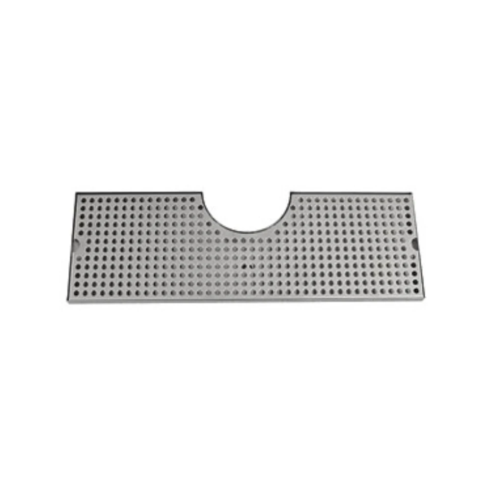 24-inch-stainless-steel-surface-mount-4-inch-column-dp-met-t-24-z.webp Drip Tray with Cut-Out & Drain 8 1/2" x 24" SS - Image 1