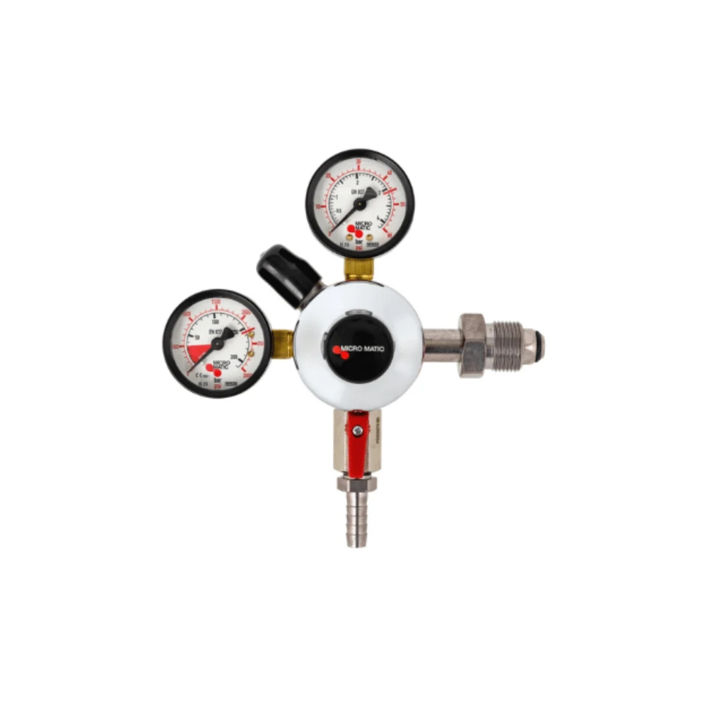 842n-pp.webp Nitrogen Regulator Primary Dual Gauge Premium Plus 0-60 psi Micro Matic - Image 1
