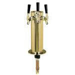 Tower 4" Column - 3 Faucets - PVD Brass, DS-243-PVDKR
