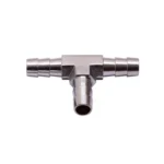 Hose Splicer Tee 5/16" Barbs Chrome