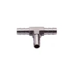 Hose Splicer Tee 5/16" Barbs Chrome