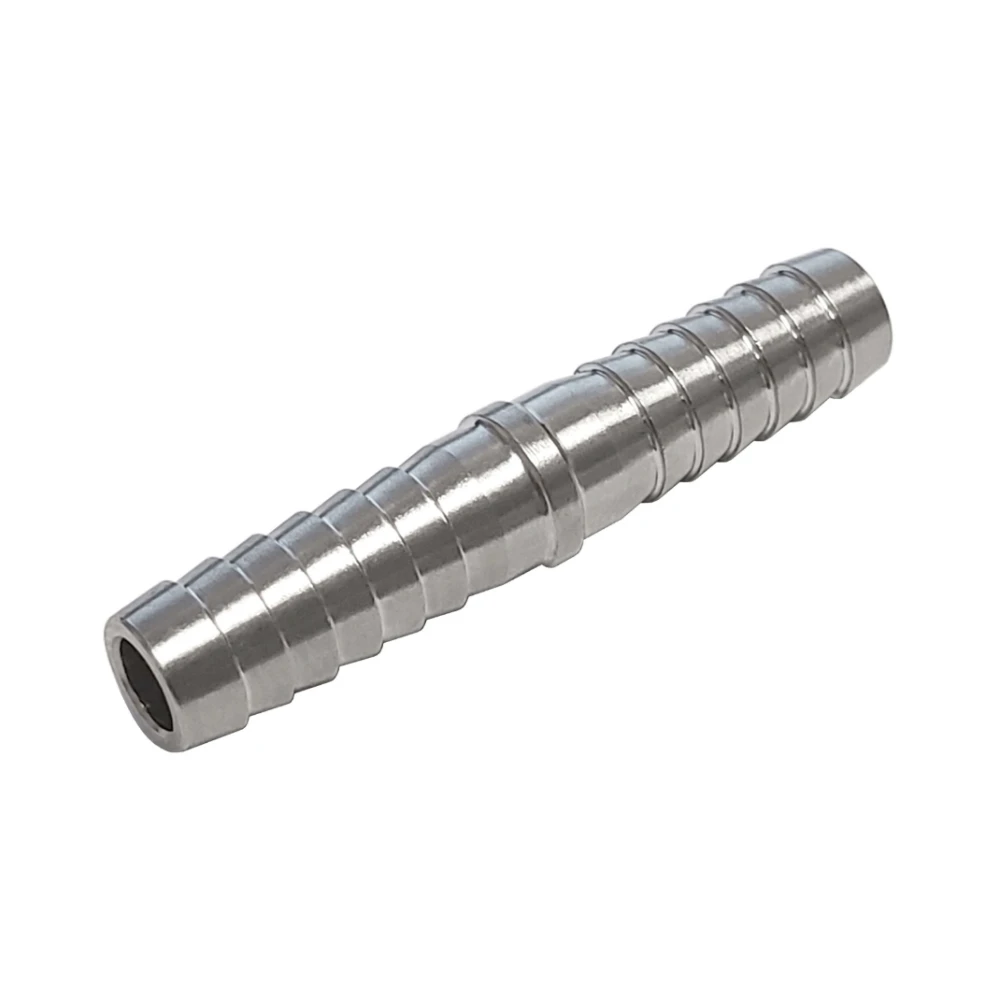 splicer-hose-1-4-x1-4-barbs-aa-06544.webp Hose Splicer 1/4" x 1/4" Barbs SS - Image 1