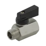 Ball Valve 1/4" MPT x 1/4" FPT Plated Brass