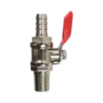 Shut-off Valve, 1/4" MPT x 5/16" Barb Chrome