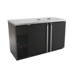 Kegerator No Tower, (2) 1/2 Keg, 59-1/2", Black Vinyl, Micro Matic Pro-Line