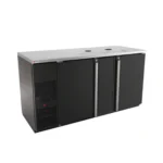 Kegerator, No Tower, (3) 1/2 Barrel Kegs, 69-1/2", Black Vinyl, Pro-Line