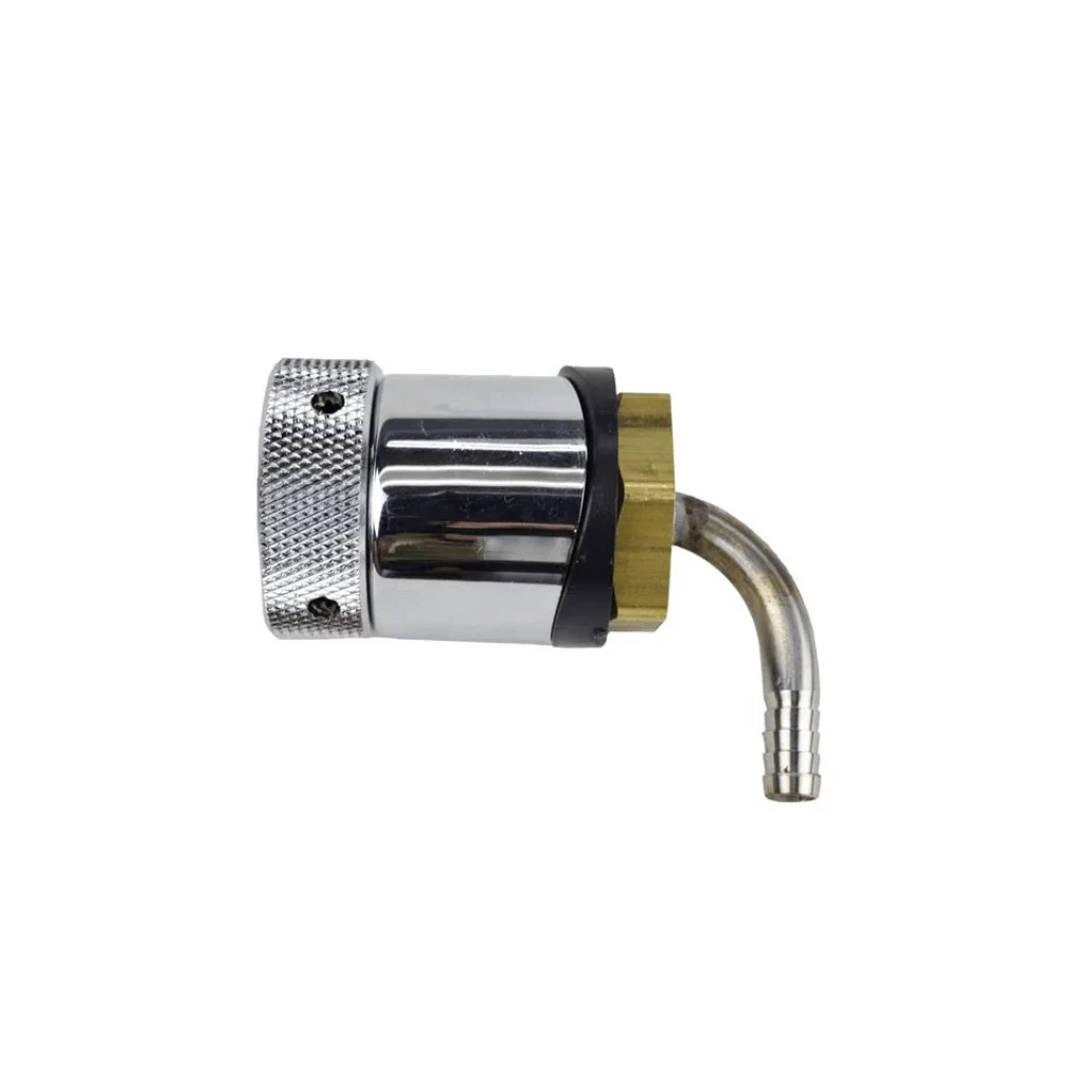 ca-02806.webp Shank Assembly 2" x 1/4" Bore - 1/4" Elbow and Curved Flange for 3" Round Tower - Image 1