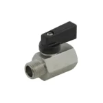 Ball Valve 1/4" MPT x 1/4" FPT Plated Brass